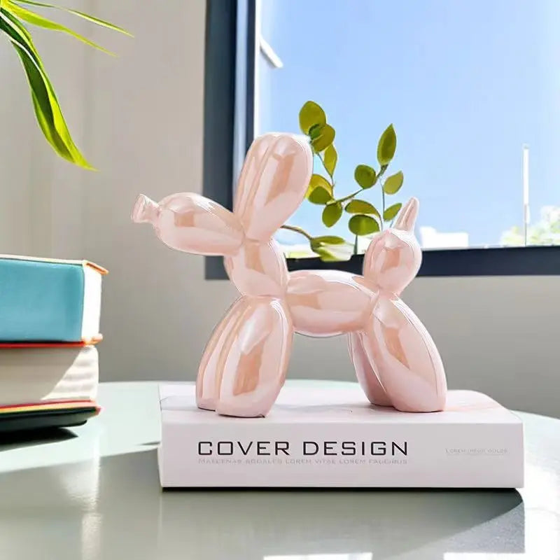 Ceramics Balloon Dog Sculpture Home Decor Room Decoration Accessories Office Nordic Animal Decorative Sculptures Figurinesnee