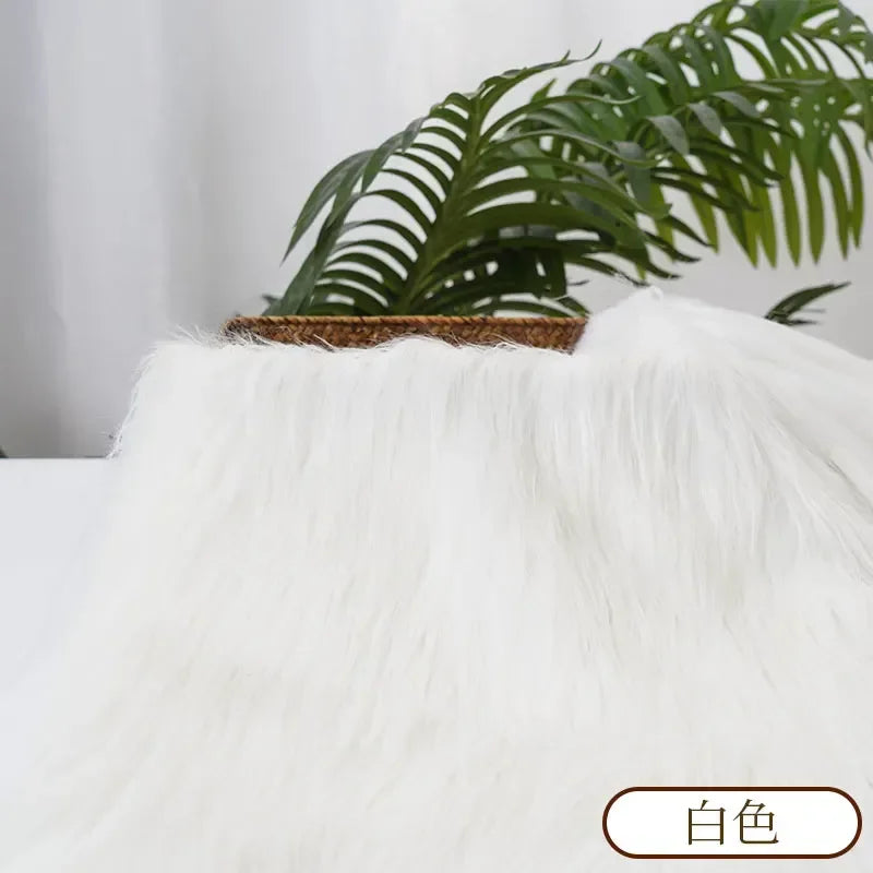 25x45cm 9cmPile Faux Fur Fabric For Sewing Doll Toy Beard Hair DIY Patchwork Material Accessories Home Decoration Cosplay Fab