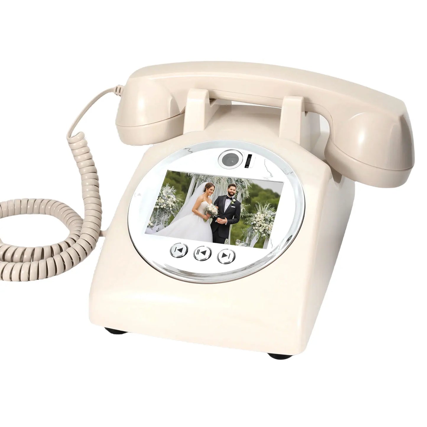 Wedding Audio Video Guestbook Phone Unique AV Guestbook Phone for Weddings Banquet Guest Video Sign-in Phone Party Wishes Vid