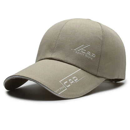 Hats, Men, Summer Long Brim, Baseball Caps, Spring Casual, Outdoor Sun, Fishing Hats, Sunscreens, Shade Caps, Women - Khaki