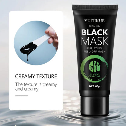 Bamboo Charcoal Blackhead Mask - Tear-off Mask contains ascorbic acid, hyaluronic acid, moisturizing and oil control, cleansi