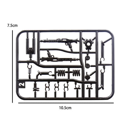 Military MG-34 Machine Gun Army WW2 Mini Action Figure Accessories Pack MOC Parts Building Block Bricks Toy