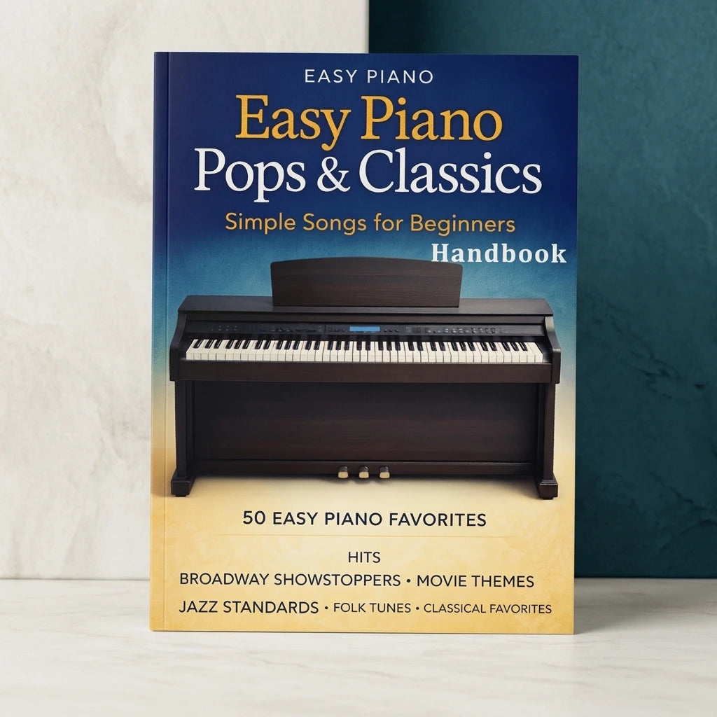 Piano Sheet Music Book for Beginners with Easy Classical Pieces Staff and Simplified Notation for Music Learners and Teaching