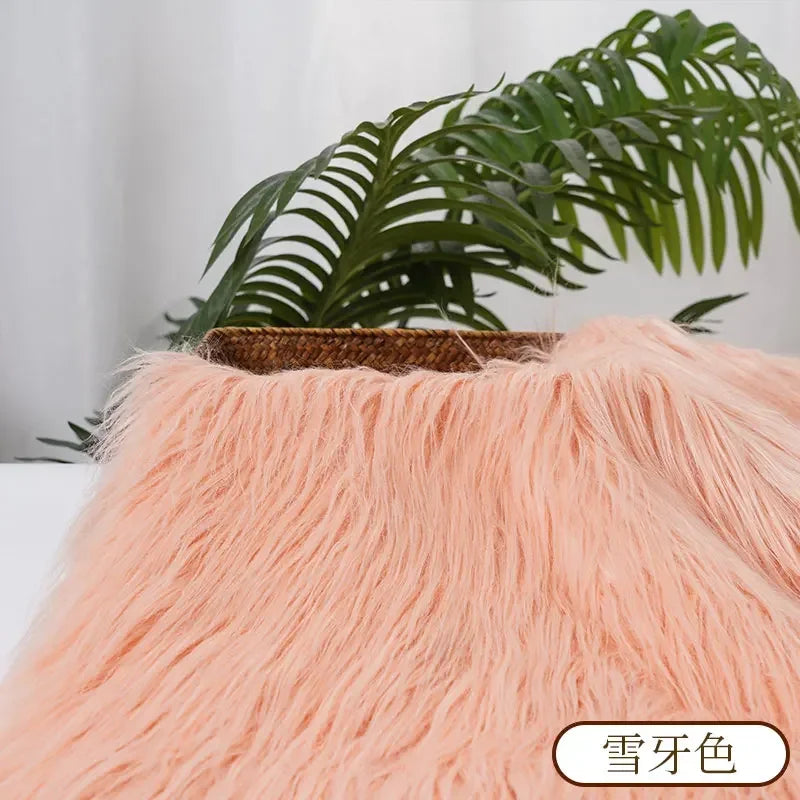 25x45cm 9cmPile Faux Fur Fabric For Sewing Doll Toy Beard Hair DIY Patchwork Material Accessories Home Decoration Cosplay Fab