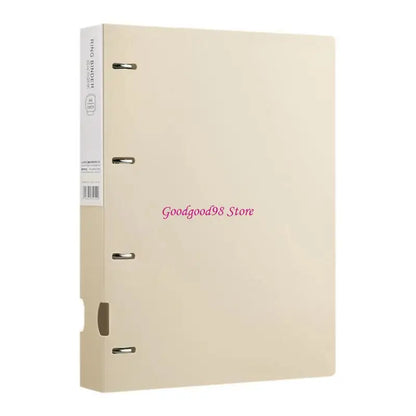 File Folders Display Book 4-Rings Binders 4 Hole Binders Folders for Students - Be ige