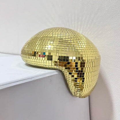 Melted Disco Ball Mirror Reflective Funky Modern Home Decor Handmade Aesthetic Room Decor Melting Mirror Ball For Table Shelf