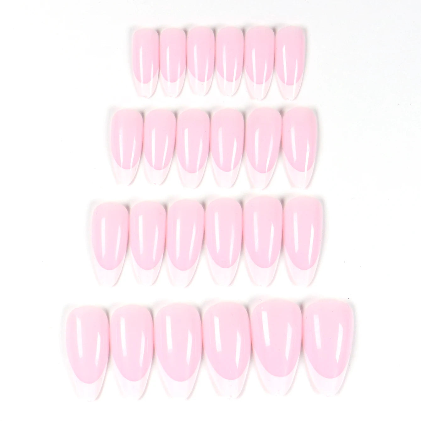 120PCS/Box AWhite Almond French Pointed Nail Smooth Nail, Fully Covered Acrylic Nail, Professional Salon And Diy Nail Art