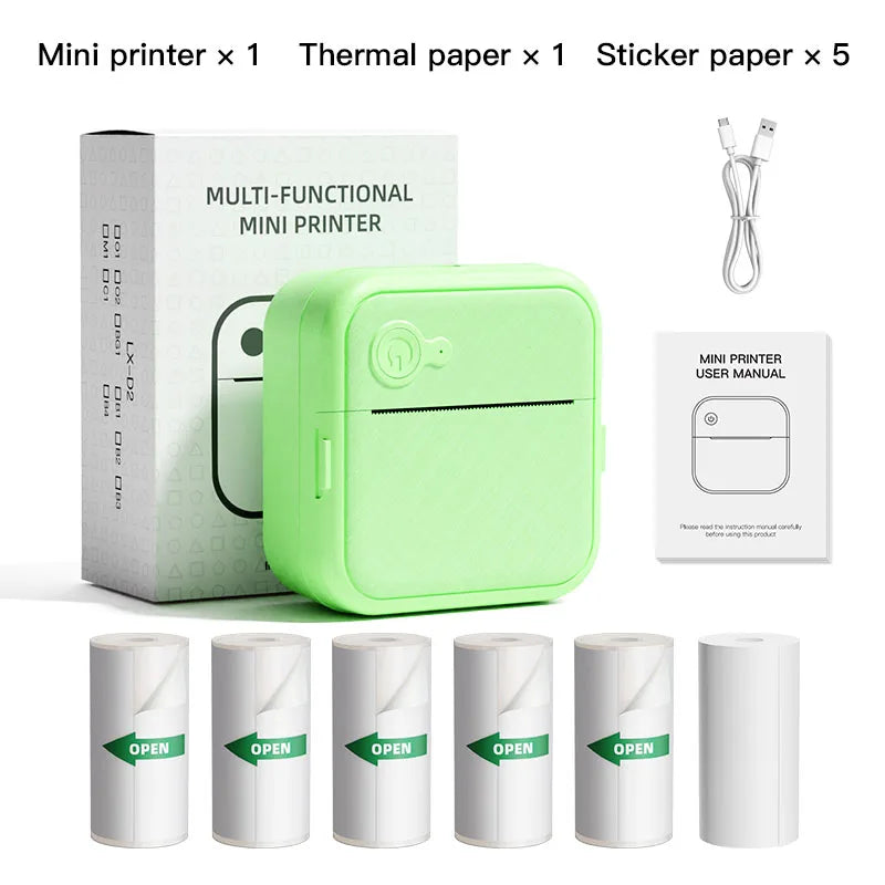 DOLEWA D8 Portable Mini Printers Wireless Bluetooth Inkless Sticker Maker