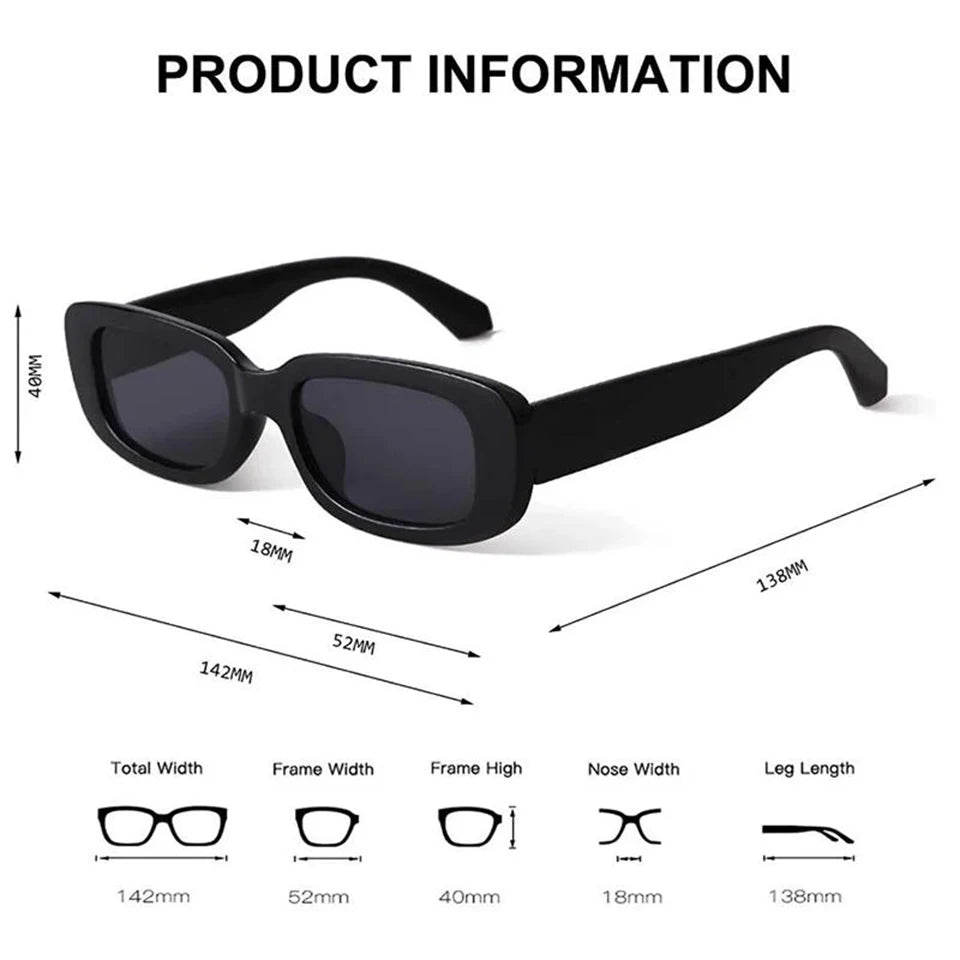 BEGREAT Fashion Retro Small Rectangle Sunglasses Brand Designer Vintage Travel Female Sun Glasses Eyewear Shade UV400 Protect