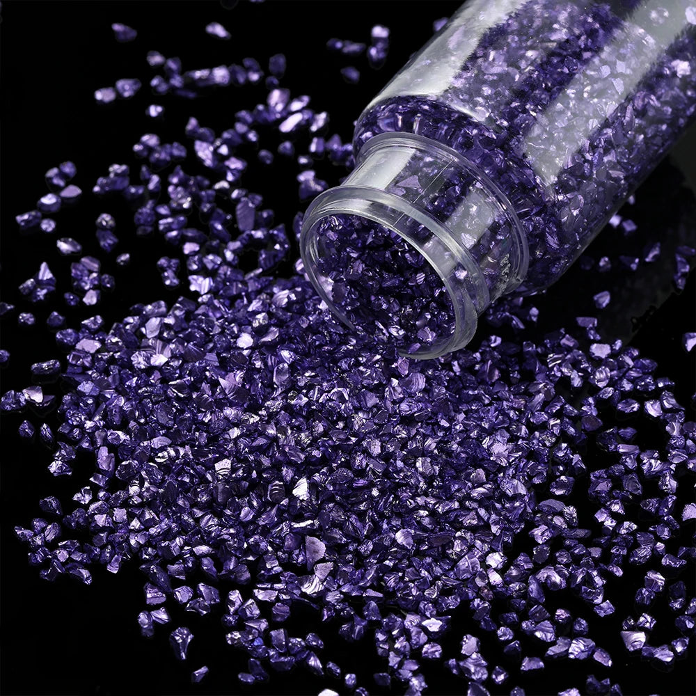 30g/Bottle Glass Crushed Stones Resin Fillings for DIY Epoxy Resin Mold Irregular Crystal Nail Art Decoration Jewelry Making 