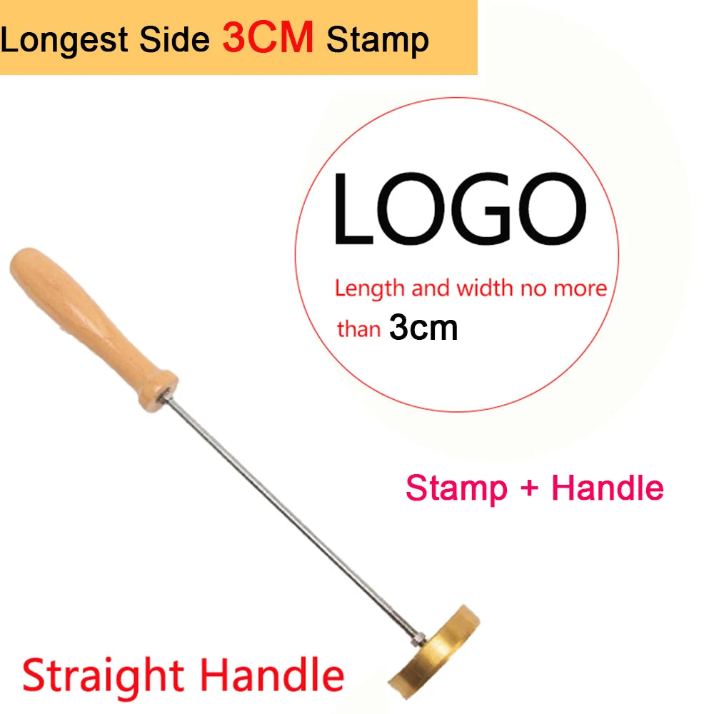 Customize Branding Iron Stamp Leather Stamp LOGO Personalized Heating Brass Embosser Seal Wood Cake Hamburger Craft Handmade 
