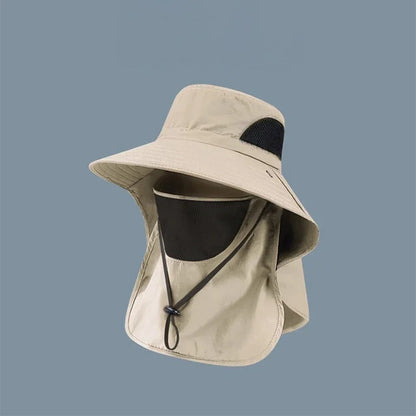 Wide Brim Outdoor Sun Hat Breathable Full Face Sun Shield Cap Anti Uv Fishing Travel Sports Sunshade Hat For Daily Outdoor Us