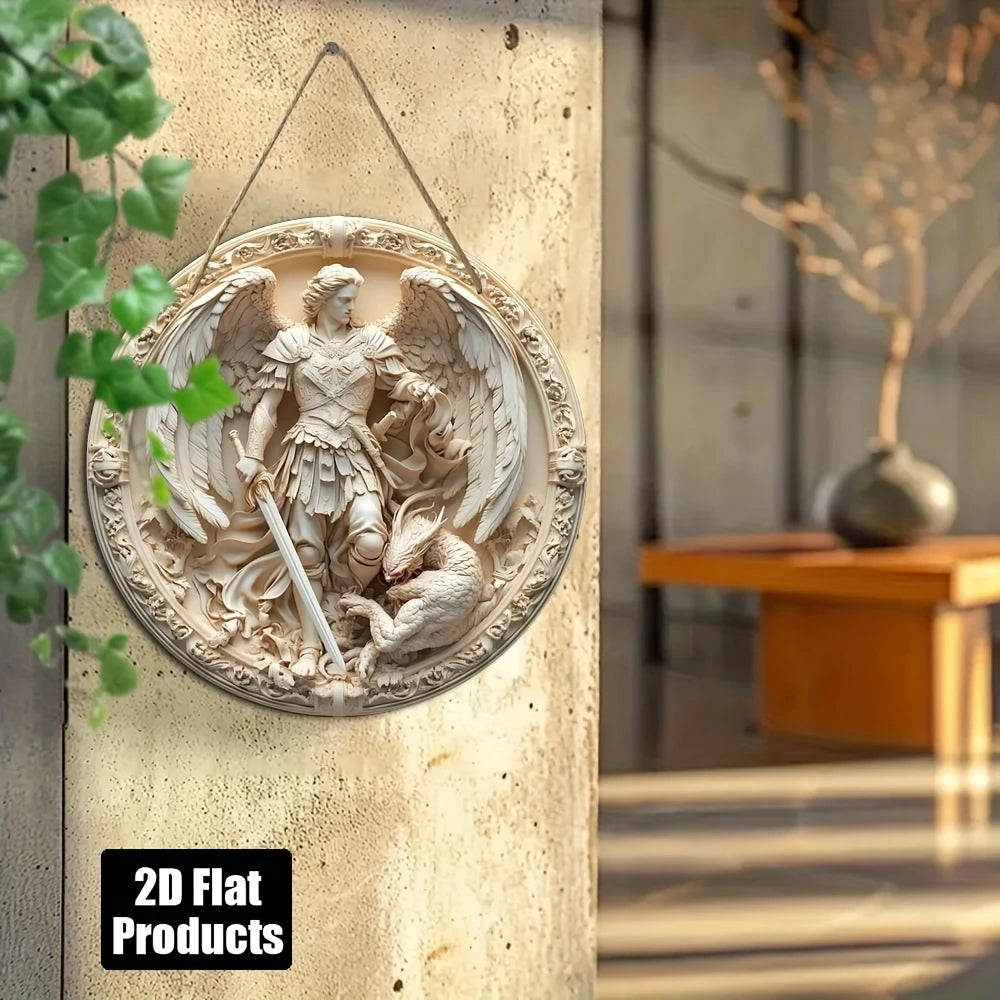 1PCS 2D Flat Home Decor Wooden Disc Angel Sub Series Holy Angel Redemption Bedroom Wall Decorations Photo Props Decoration
