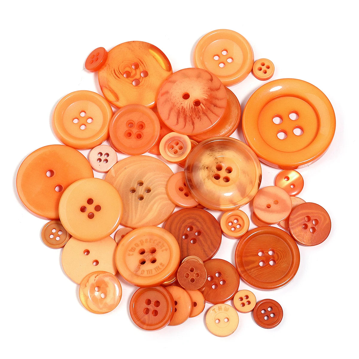 90Pcs/pack Colorful Round Resin Buttons Assorted Sizes Bulk Buttons For Handmade Creative Crafts Sewing Clothing Accessories 
