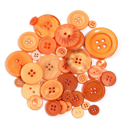 90Pcs/pack Colorful Round Resin Buttons Assorted Sizes Bulk Buttons For Handmade Creative Crafts Sewing Clothing Accessories 