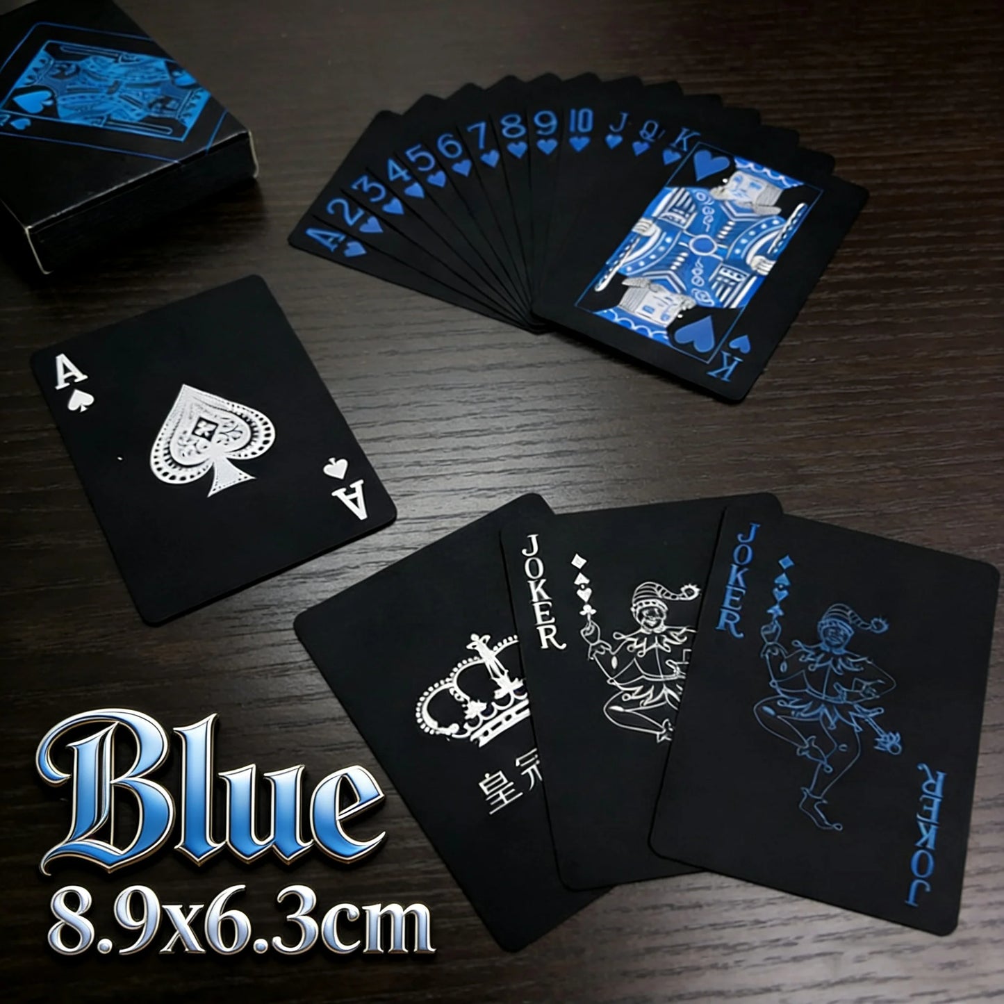Playing Cards Game Poker Cards board child kid toy Waterproof Plastic PVC black blue red yellow green deck card high-end clas