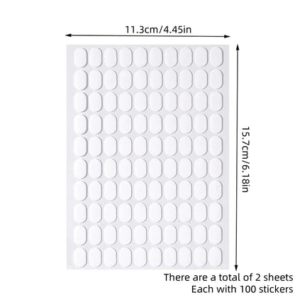 200pcs Nail Support Double-Sided Tape Nail Art Transparent No-Trace Jelly Tape Wearable Nail Tips Practice Base Fixing St - 2