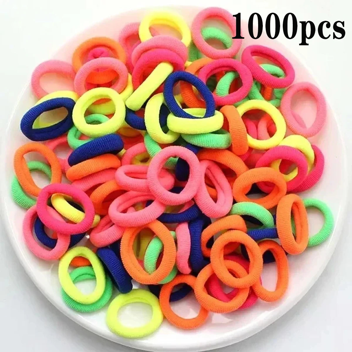 200-1000pcs Women Girls Colorful Nylon Elastic Hair Bands Ponytail Hold Small Hair Tie Rubber Bands Scrunchie Hair Accessorie