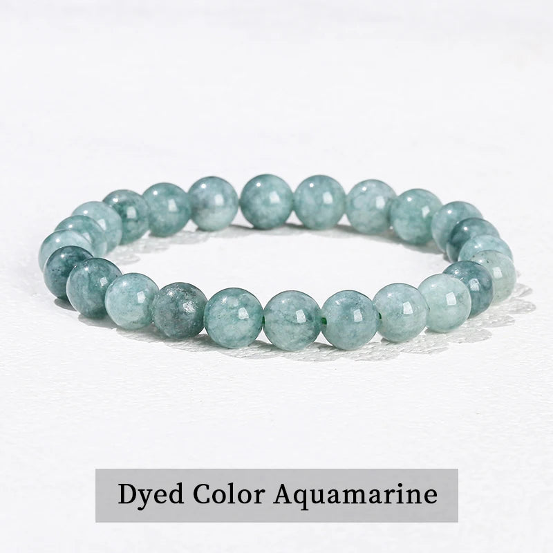 JD Natural Stone Beads Bracelet Amethyst Tiger Eye Crystal Quartz Agate Gem Beads Bangles Women Men Reiki Healling Jewelry Gi