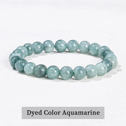JD Natural Stone Beads Bracelet Amethyst Tiger Eye Crystal Quartz Agate Gem Beads Bangles Women Men Reiki Healling Jewelry Gi
