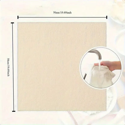 3pcs 100% Unbleached Cheese Cloths, 50.8x50.8cm Hemmed Edge, Reusable for Straining, Yogurt & More (Grade 100)
