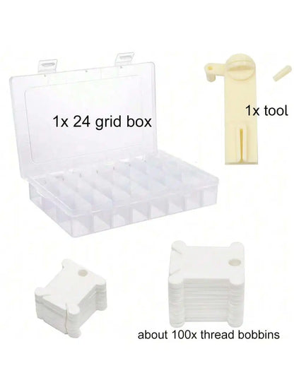 50/100Pcs Plastic Floss Bobbins Set Embroidery Floss Organizer Bobbin Winder Craft DIY Sewing Storage Thread Organizer Holder