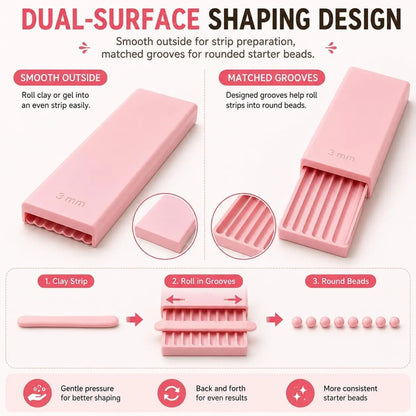 4PCS 3D Print Clay Gel Ball Maker Tool, Nail Art Bead Roller for 3D Gel Flowers | Polymer Clay Roller 2mm 3mm 4mm 5mm