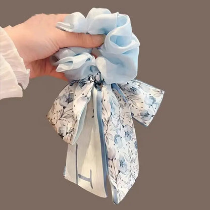 1PC Bow Hair Ribbon Women Fluttering Headband Large Intestine Hair Rings Premium Feeling Hair Tie Hair Leather Band Hair Acce