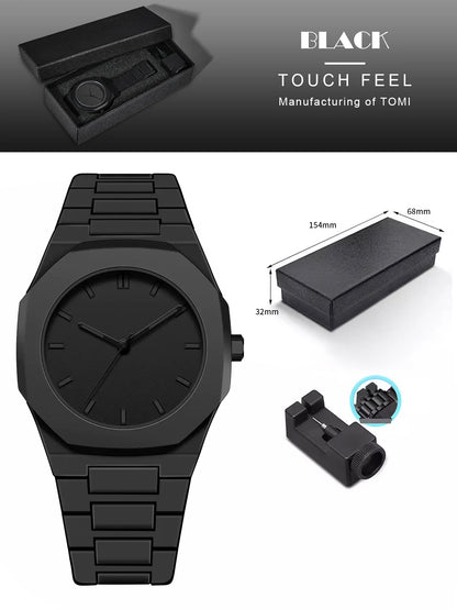 TOMI Simple Style Men Quartz Watch Classic Male Daily Wristwatch