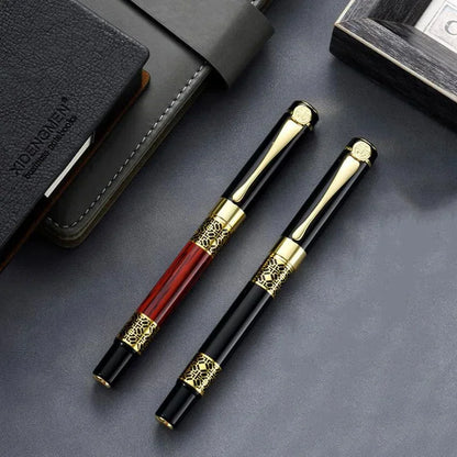 Retro Metal Fountain Pen F Nib Classic Design with Converter For Business Writing Office School Supplies Stationery
