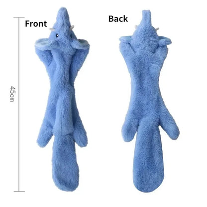 Funny Simulated Animal No Stuffing Dog Toy with Squeakers Durable Stuffingless Plush Squeaky Dog Chew Toy Crinkle Pet Squeak 