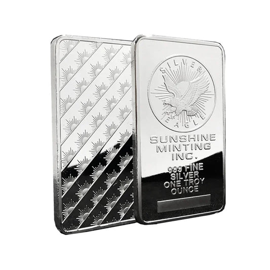 1pcs American Liberty 1OZ Value In God We Trust Fine Silver Bullion Bar US Union Souvenir Coin Gifts Square Silver Coins Eagl