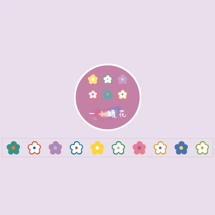 1 pc Kawaii Cartoon Washi Masking Tape Scrapbooking DIY Decorative Journal Stationery School Supplies Gift - H