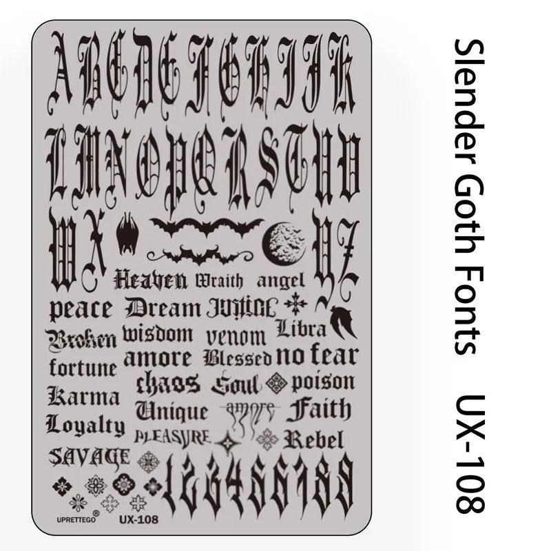 UX Serial 2 Stainless Steel Stamping Plate Template Abstract Vintage Fabric Texture Pattern Xmas Halloween Floral LaceUX52 - 