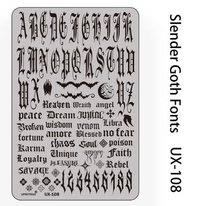 UX Serial 2 Stainless Steel Stamping Plate Template Abstract Vintage Fabric Texture Pattern Xmas Halloween Floral LaceUX52 - 