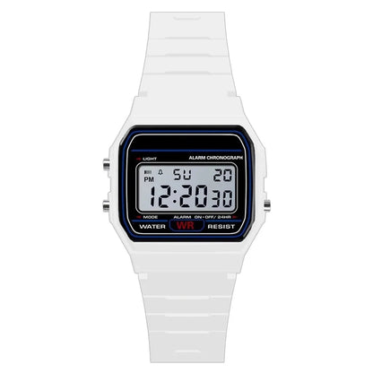 Luxury Men's Analog Digital Military Sport Watch LED Waterproof Wristwatch for Kids And Women with Bracelet Alarm - WHITE