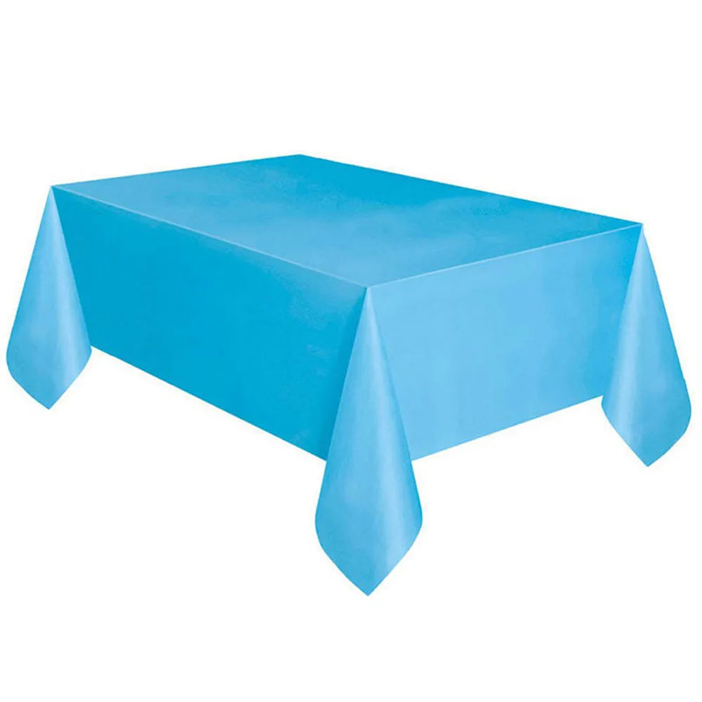 Large Plastic Rectangle Table Cover Cloth Wipe Clean Party Red White Black Tablecloth Covers for Birthday wedding christmas -