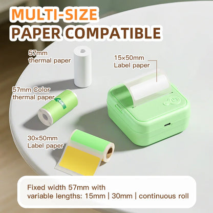 DOLEWA D8 Portable Mini Printers Wireless Bluetooth Inkless Sticker Maker