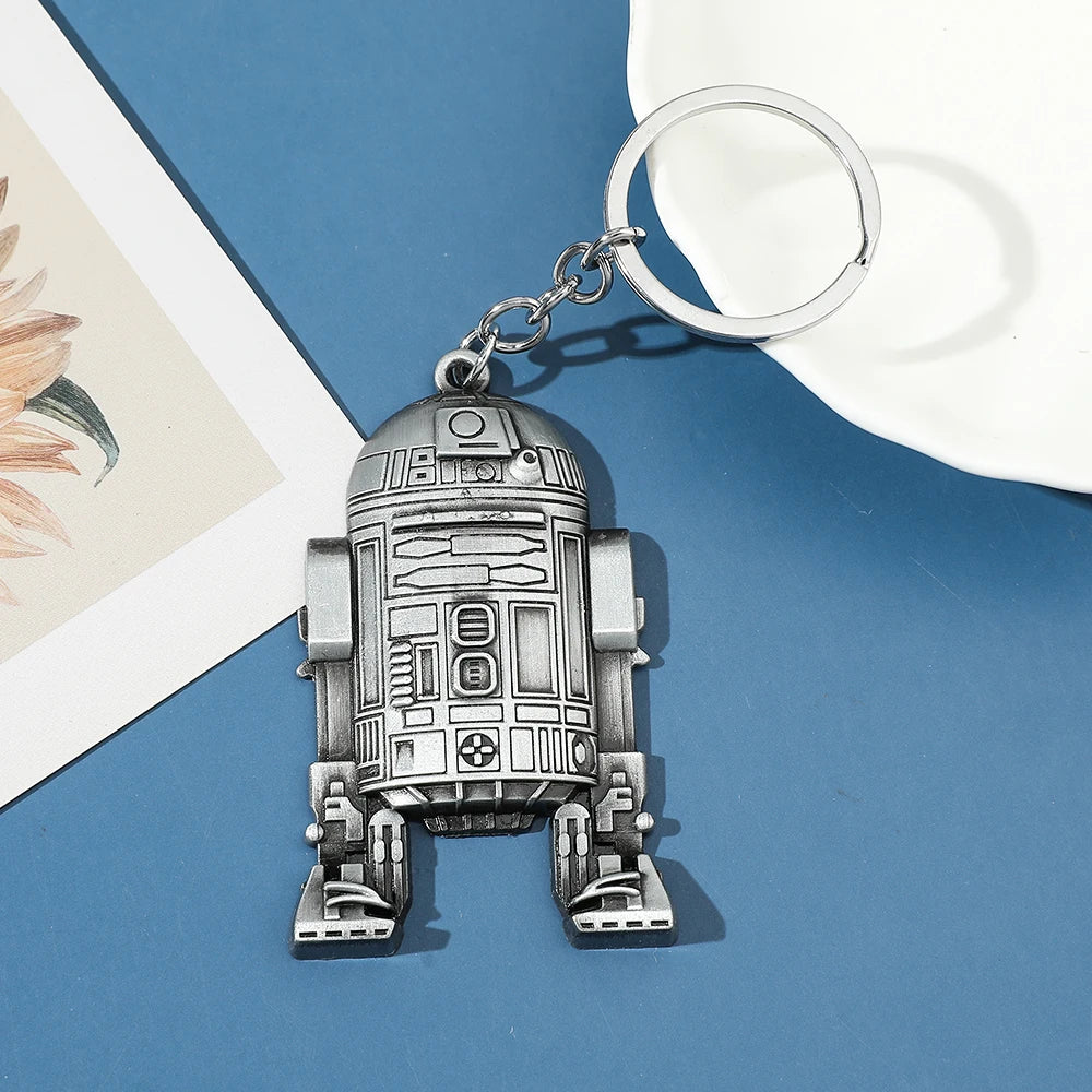 Vintage Star War Men's Spaceship Keychain Anime Destroyer Battleship Car Trinket Bag Keyrings Accessories Party Gifts