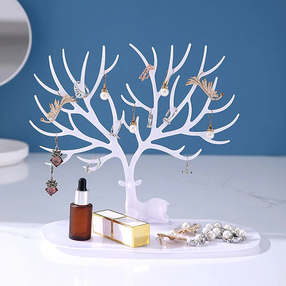 Jewelry Display Stand Tray Tree Storage Racks Earrings Necklaces Rings Jewelry Boxes Case Desktop Organizer Holder Make Up De
