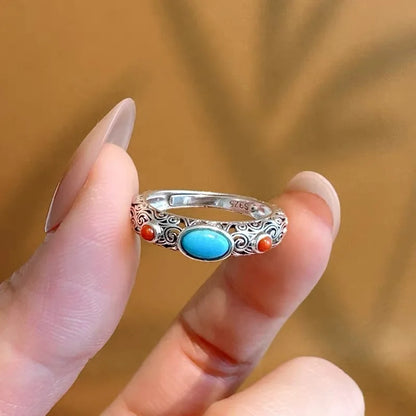 925 Sterling Silver Ring Vintage Pattern for Women Fashion Wedding Engagement Jewelry Shining Simulated Diamond Women Gifts