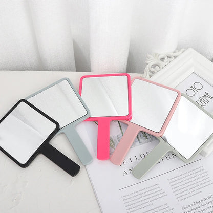 1PC Eyelash Extension Handheld Makeup Mirror Square Makeup Vanity Mirror with Handle Hand Mirror SPA Salon Compact Mirrors