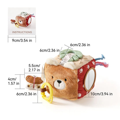 Montessori Cloths Toys Magic Cotton Animal Tissue Box Kids Finger Exercise Cloth Busy Box Toys Baby Educational Activity Sens