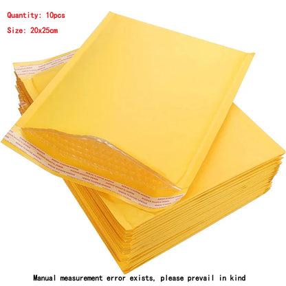 Kraft Bubble Mailers Self Seal Adhesive Shipping Bags, Cushioning Padded Envelopes for Shipping, Mailing, Packaging - 20x25cm