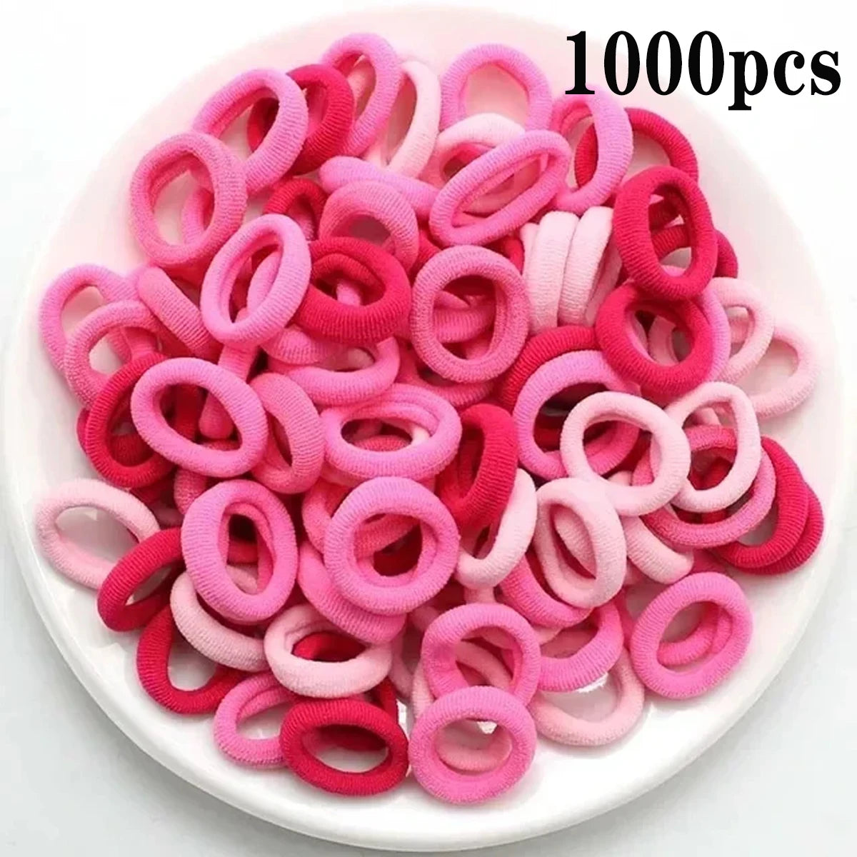 200-1000pcs Women Girls Colorful Nylon Elastic Hair Bands Ponytail Hold Small Hair Tie Rubber Bands Scrunchie Hair Accessorie