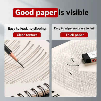 30 Sheets 8K 16K Coil Sketchbook Spiral Bound Eco-Friendly Thick Drawing Paper Acid Free A4 A5 A6 Artist Sketch Pad Oil Paint