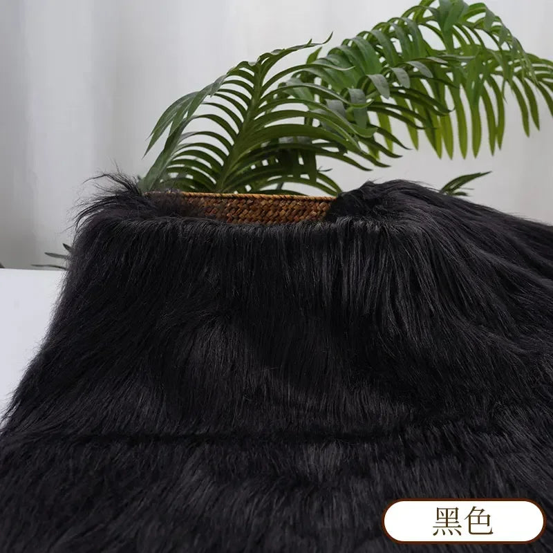 25x45cm 9cmPile Faux Fur Fabric For Sewing Doll Toy Beard Hair DIY Patchwork Material Accessories Home Decoration Cosplay Fab