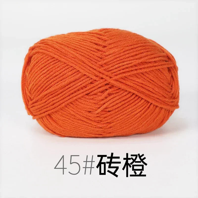 50g 4ply Milk Cotton Knitting Wool Yarn Needlework Dyed Lanas For Crochet Craft Sweater Hat Dolls Sewing Knitting Tools - 45