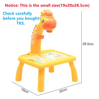 Mini Led Projector Art Drawing Table Light Toy for Children Kids Painting Board Small Desk Educational Learning Paint Tool Cr