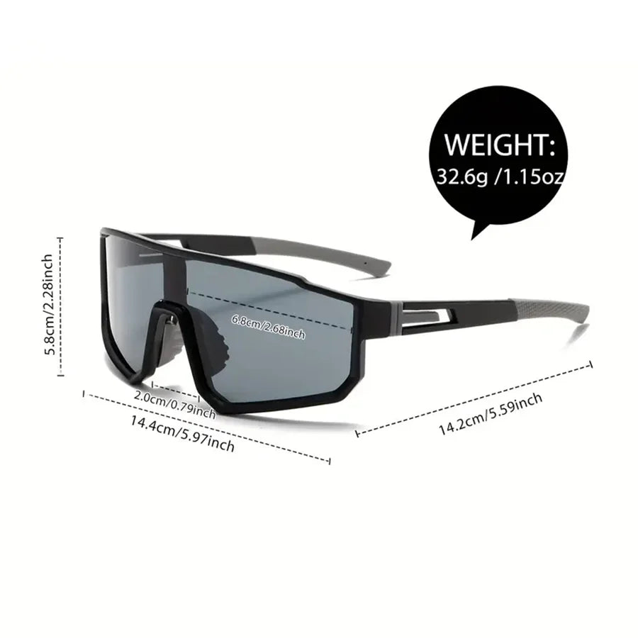 Men's Oversized Cycling Glasses for Men Bicycle Windproof Colorful Coating Sunglasses Outdoor Sports Motorcyc